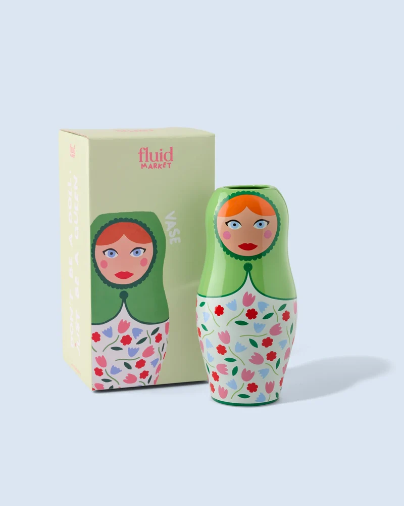 Vase Dolls Flowers