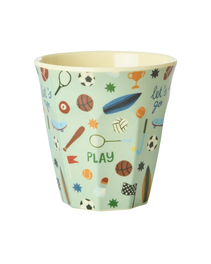 Melamin Becher medium- Hellgrün - Sports Print