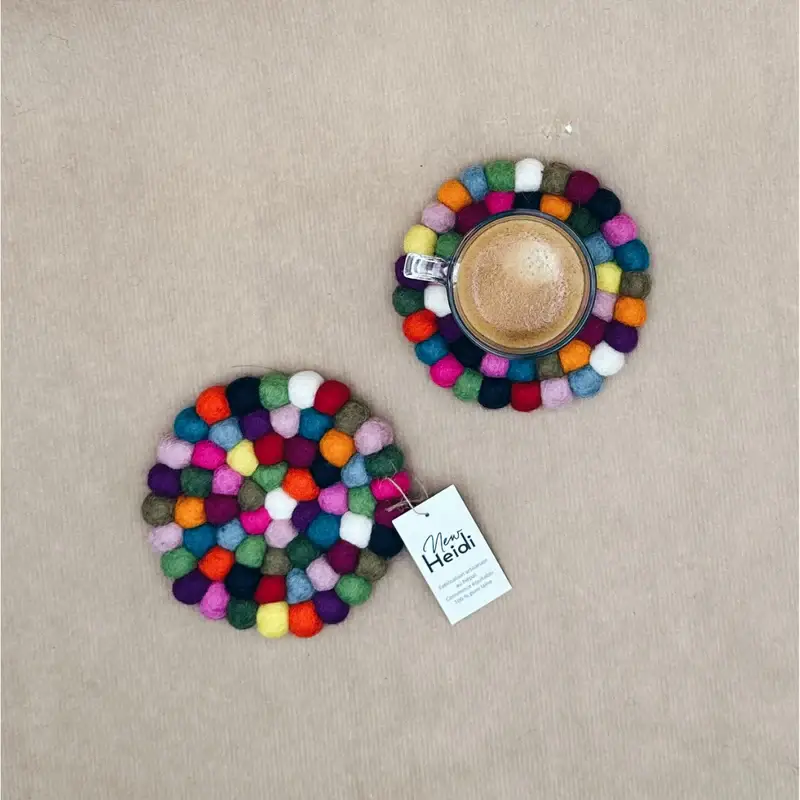 Filzuntersetzer „Ball“ bunt – New Heidi 10,5cm
