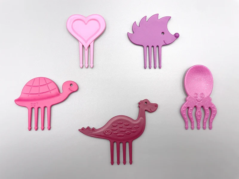 Gemischte Snackpiekser "Pretty in Pink" von Pieksi & Griffel, 5er Set