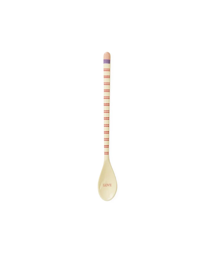 Latte-Löffel - Crème - Stripey Love Print