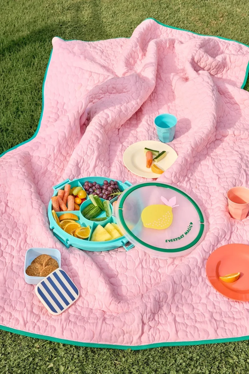 🍋 Serviertablett mit Griff – Mint & Lemon Print