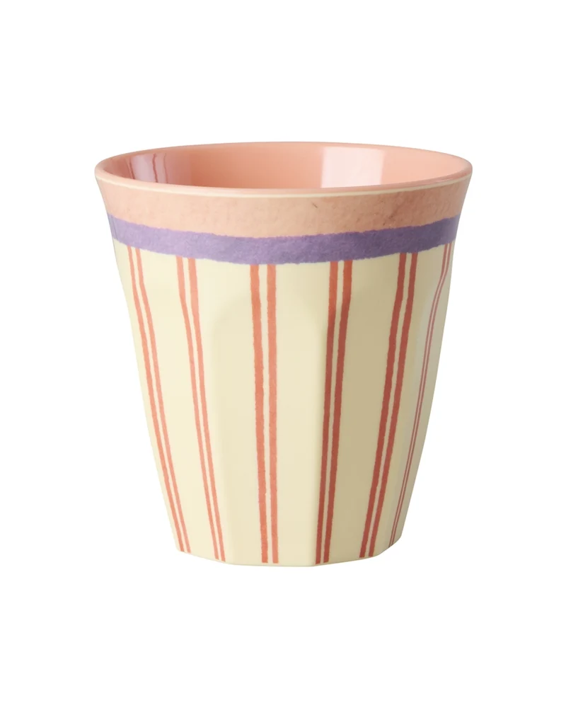 Melamin Becher medium- Stripey Love Print