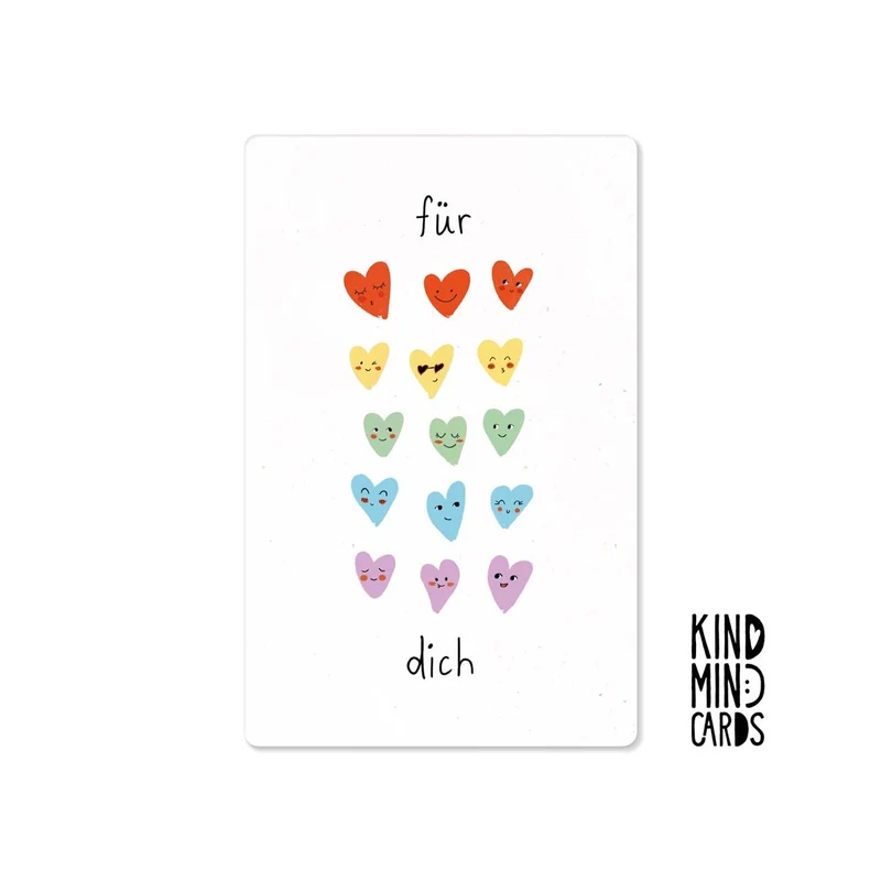 Kind Mind Card "Für Dich Herzen"