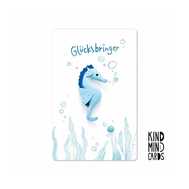 Kind Mind Card "Glücksbringer Seepferdchen"