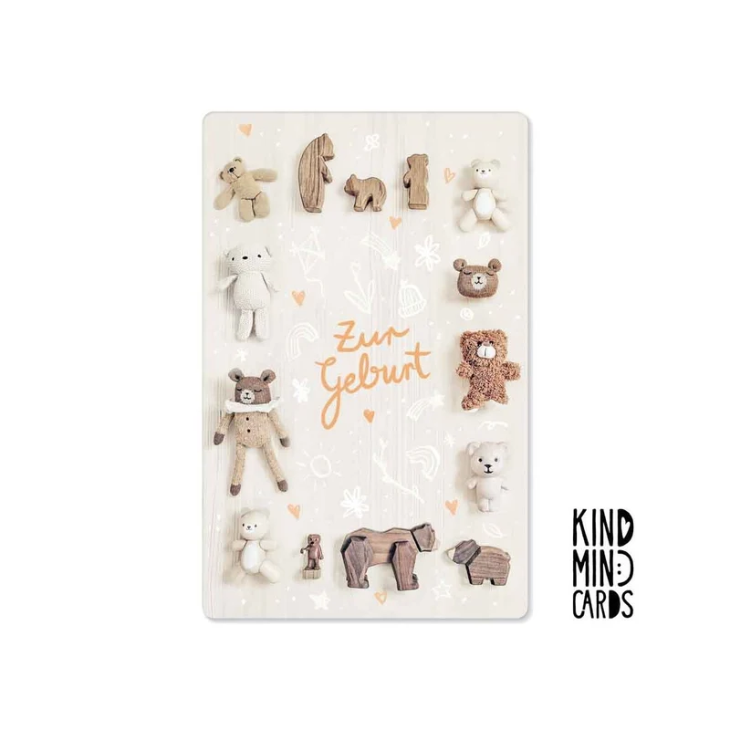 Kind Mind Card "Zur Geburt Teddys"