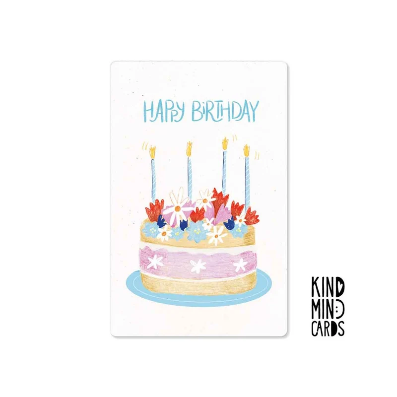 Kind Mind Card "Happy Birthday Cake"