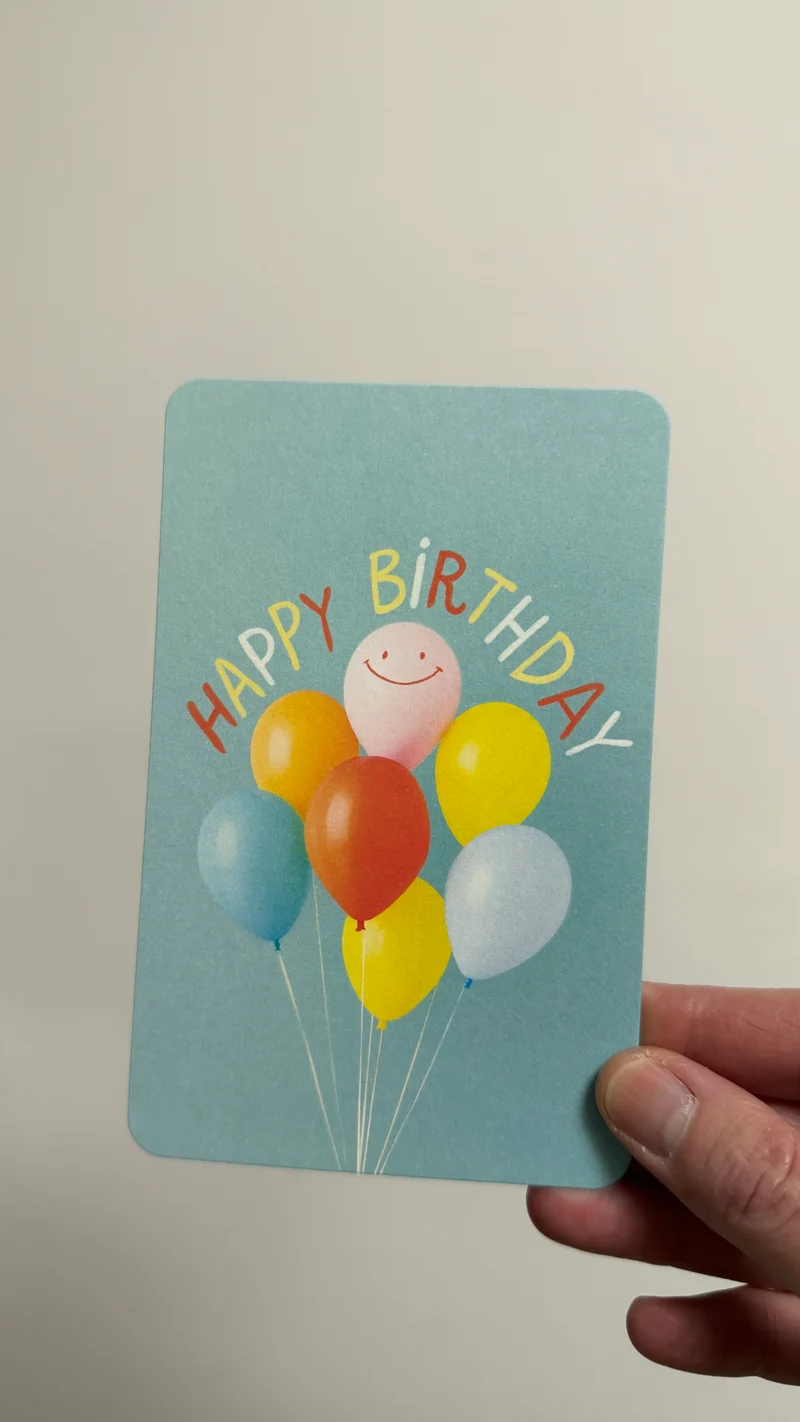 Kind Mind Card "Happy Birthday Ballons"