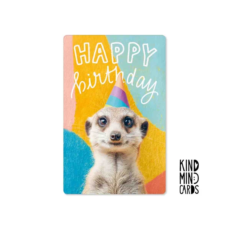 Kind Mind Card "Happy Birthday Merkat"