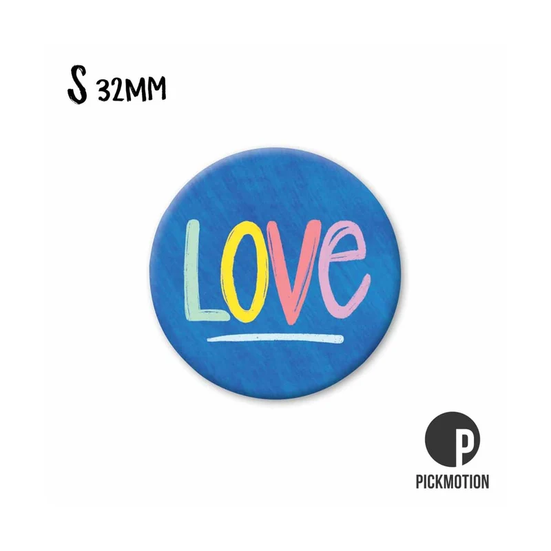 Magnet rund 32mm "Blue Love"