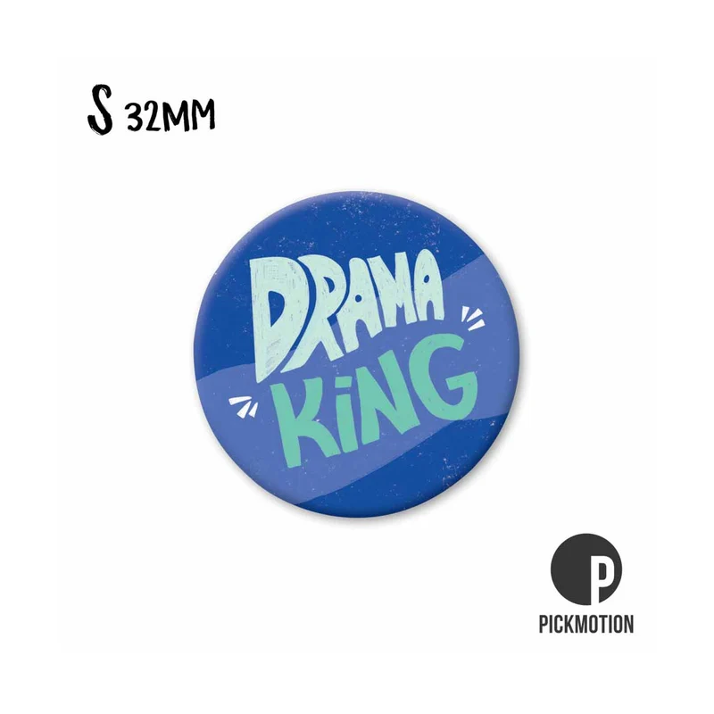 Magnet rund 32mm "Drama King"