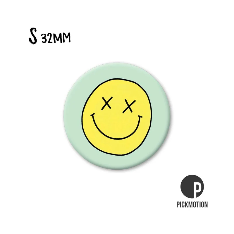 Magnet rund 32mm "X Smiley"