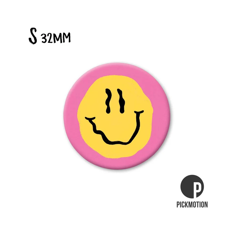 Magnet rund 32mm "Crazy Smiley"