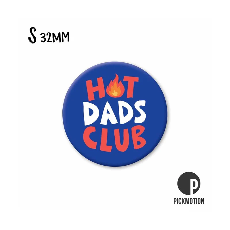 Magnet rund 32mm "Hot Dads Club"