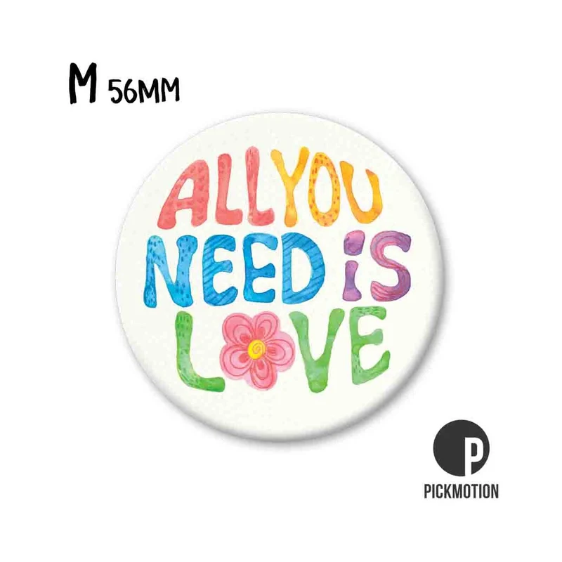 Magnet rund 56mm "All you Need in love“
