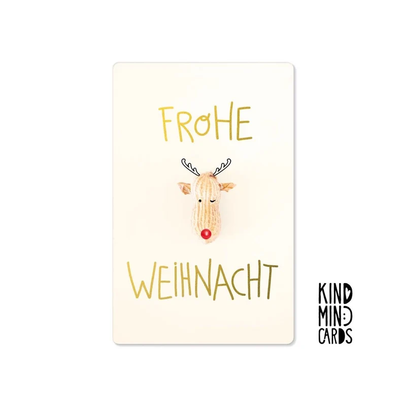 Kind Mind Card "Frohe Weihnachten Erdnuss"