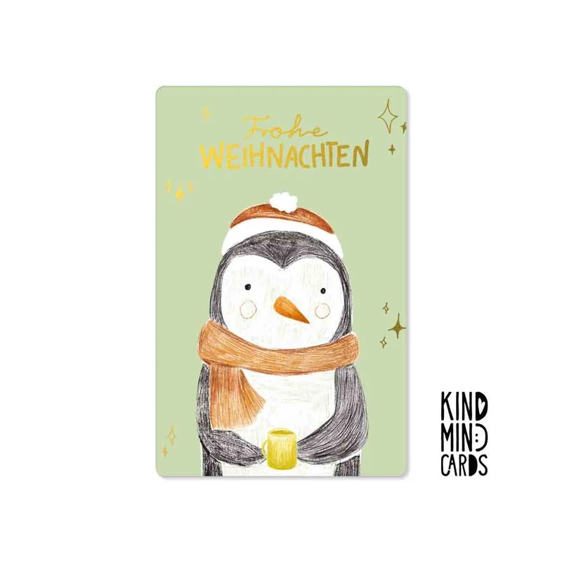 Kind Mind Card "Frohe Weihnachten Pinguin"