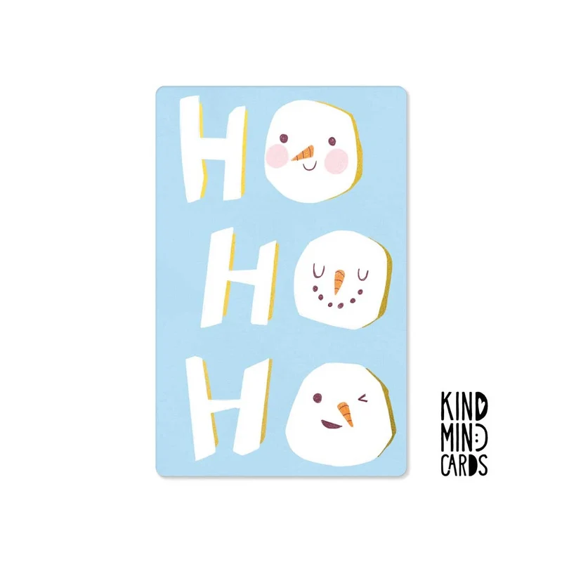 Kind Mind Card "Ho Ho Ho Snowmen"