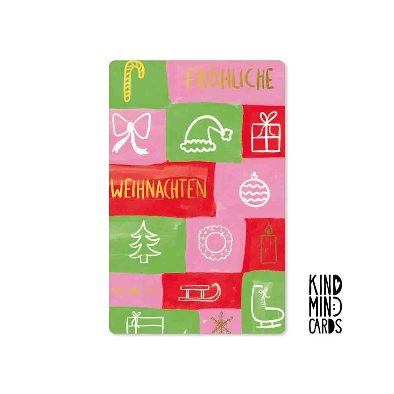 Kind Mind Card "Fröhliche Weihnachten Bunt"