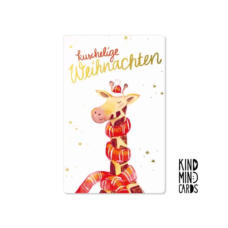 Kind Mind Card "Kuschelige Weihnachten Giraffe"