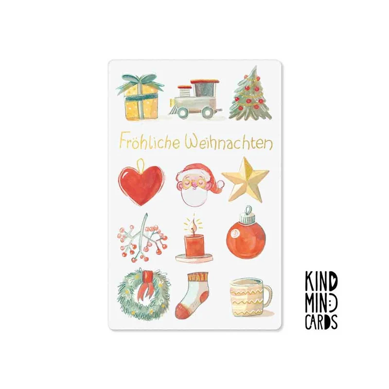 Kind Mind Card "Frohe Weihnachten Symbole"