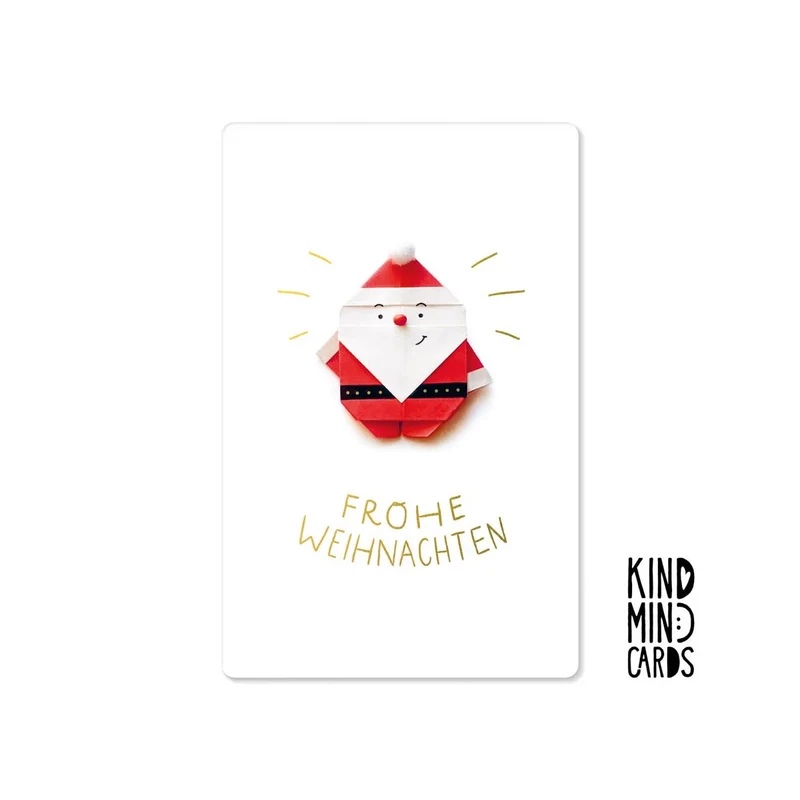 Kind Mind Card "Frohe Weihnachten Papier Weihnachtsmann"