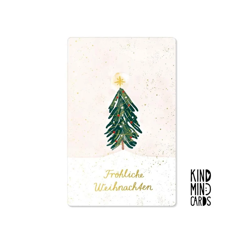 Kind Mind Card "Froehliche Weihnachten Baum"