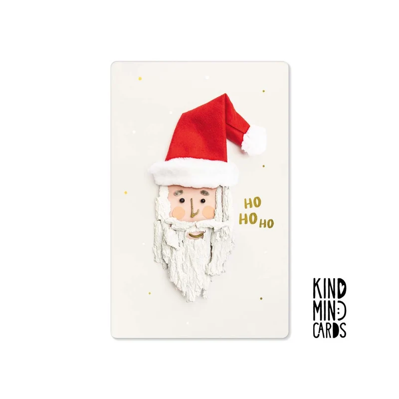 Kind Mind Card "Ho Ho Ho Santa Face"