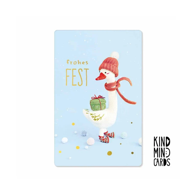 Kind Mind Card "Frohes Fest Gans"