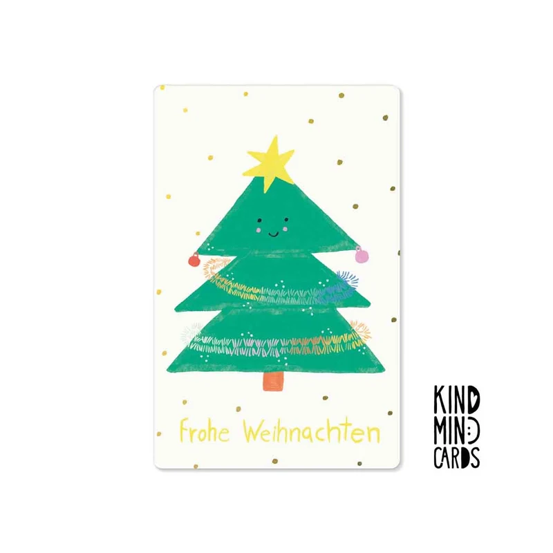 Kind Mind Card "Frohe Weihnachten bunter Baum"