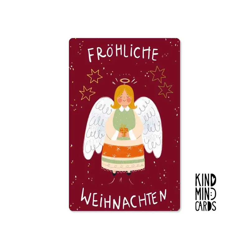 Kind Mind Card "Fröhliche Weihnachten Engel"