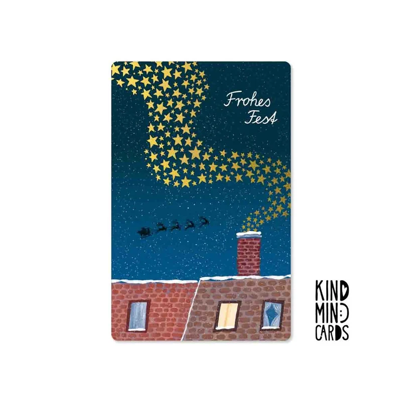Kind Mind Card "Frohes Fest Sternenregen"