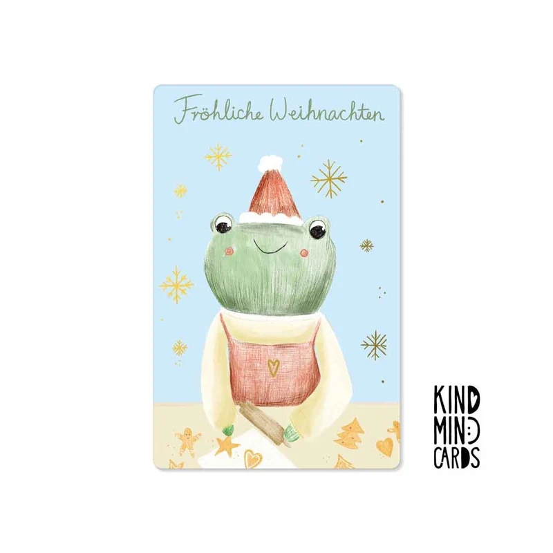 Kind Mind Card "Fröhliche Weihnachten Frosch"