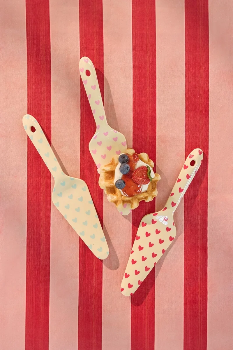 Rice Melamin Tortenheber - Créme - Favorite Heart Print