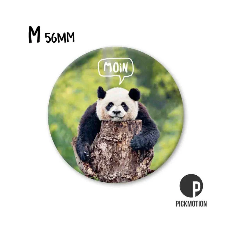 Magnet rund 56mm "Moin Pandabär"