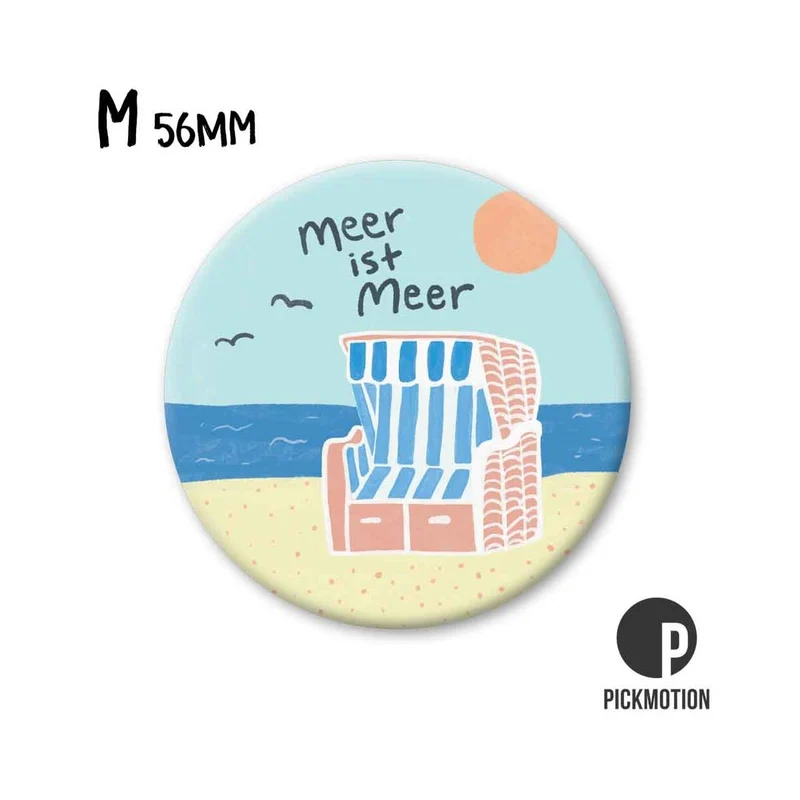 Magnet rund 56mm "Meer ist Meer"