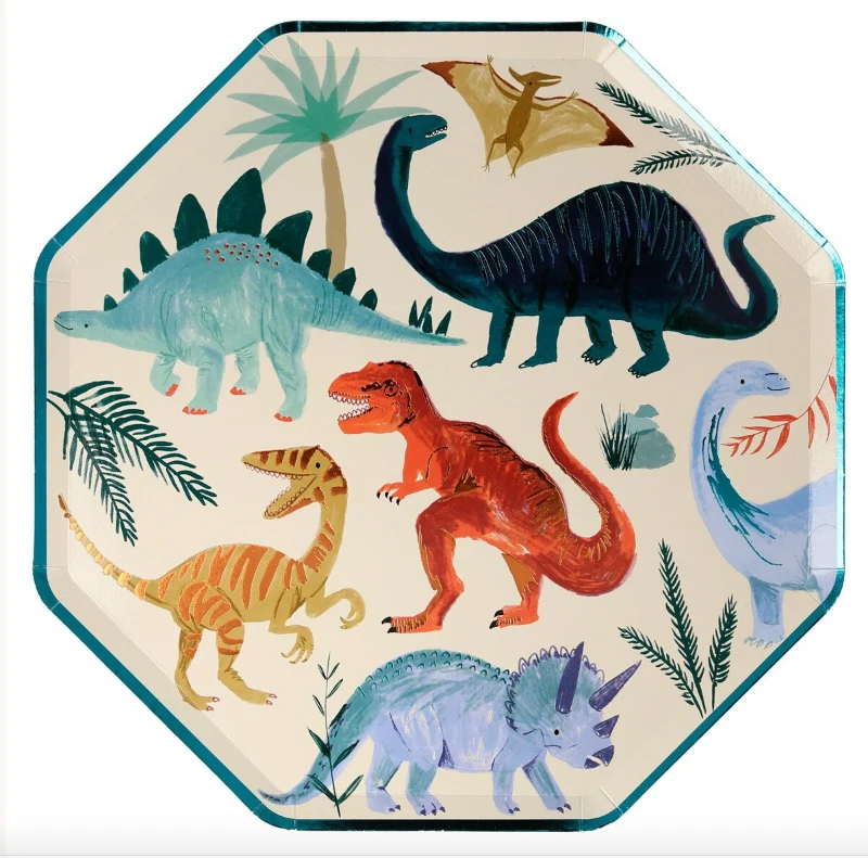 Meri Meri Pappteller, Dinosaurier