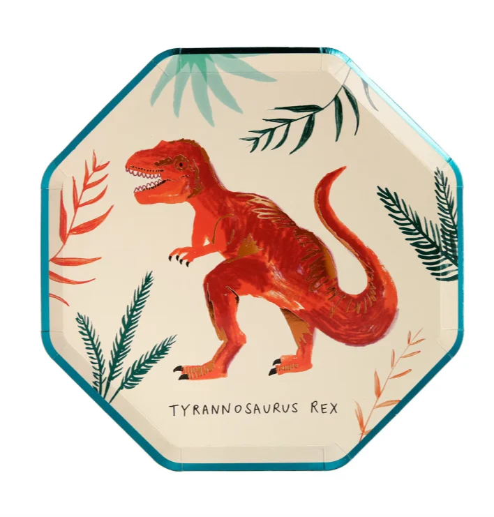 Meri Meri Party-Teller aus Pappe, Dinosaurier