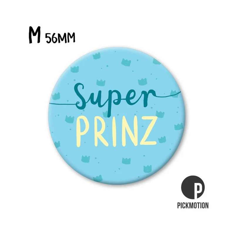 Magnet rund 56mm "Super Prinz Krone"