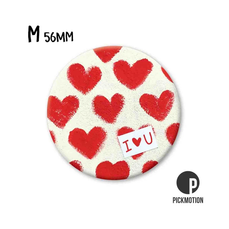 Magnet rund 56mm "I love you Graffiti"