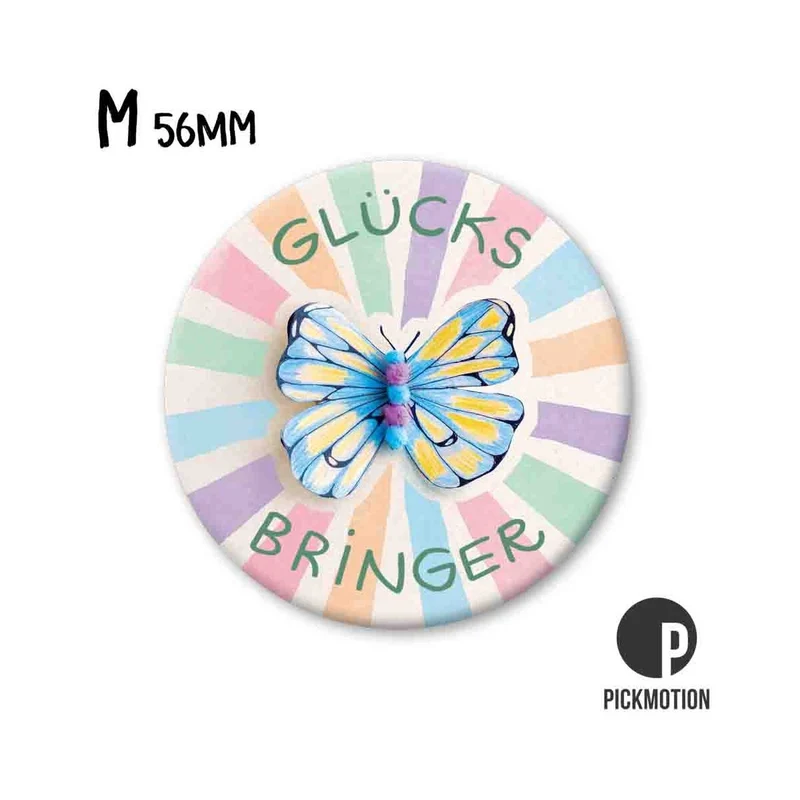 Magnet rund 56mm "Glücksbringer Schmetterling"