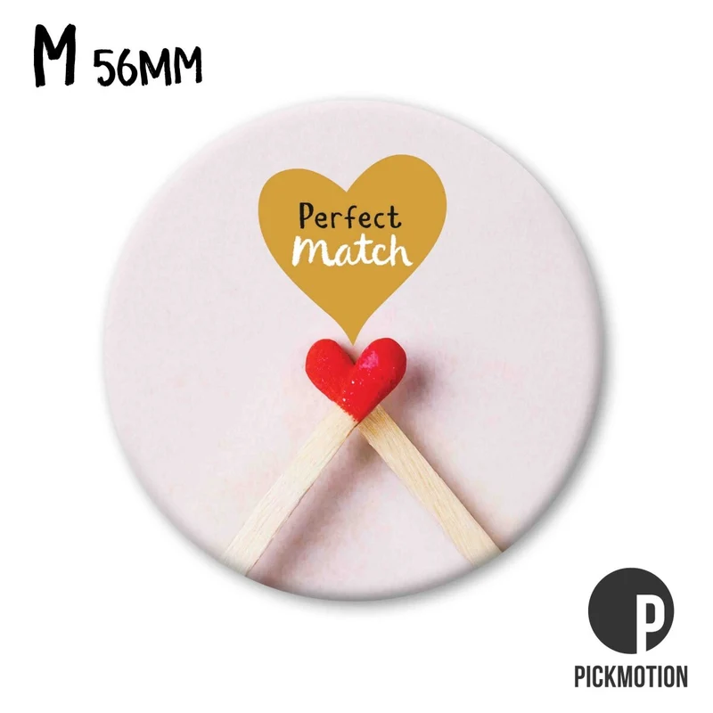 Magnet rund 56mm "Perfect match matches"