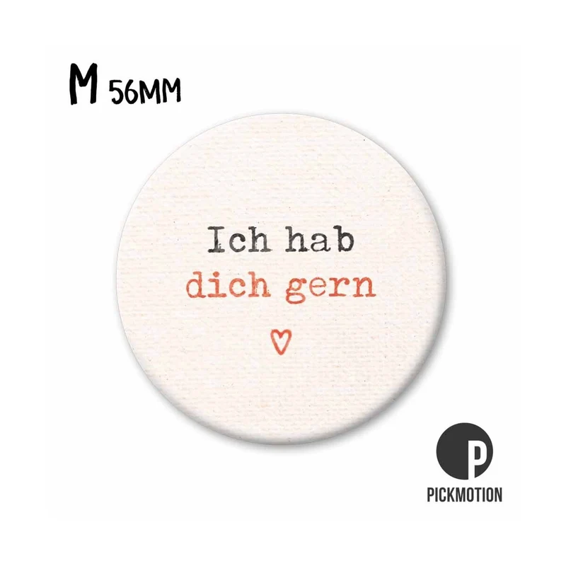 Magnet rund 56mm "Ich hab dich gern"