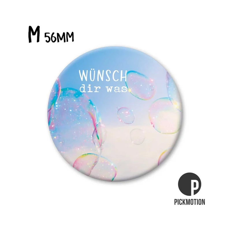 Magnet rund 56mm "Wünsch dir was Seifenblasen"
