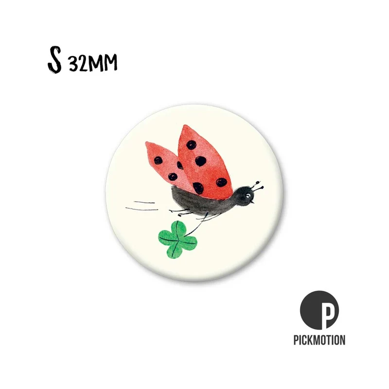 Magnet rund 32mm "Ladybug luck"