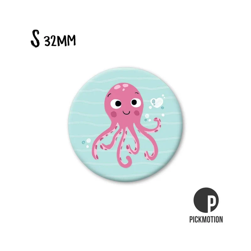 Magnet rund 32mm "Oktopus"
