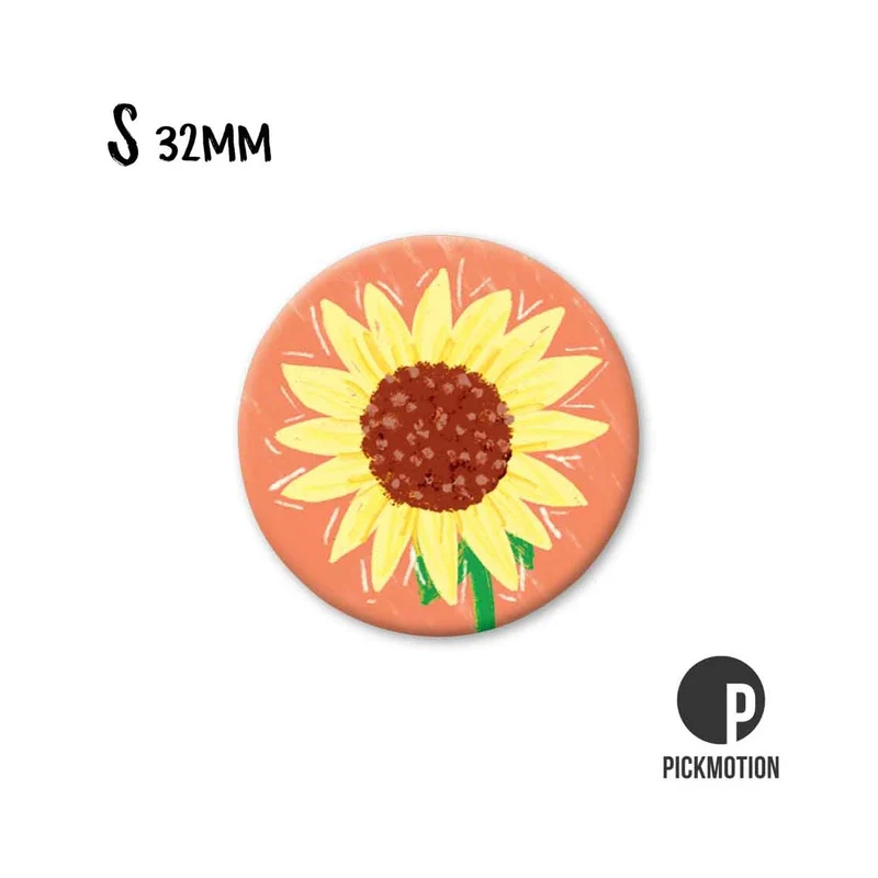Magnet rund 32mm "Sonnenblume"