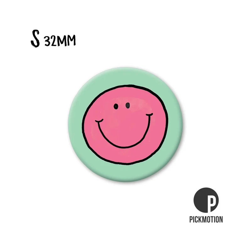 Magnet rund 32mm "Smiley Rot"