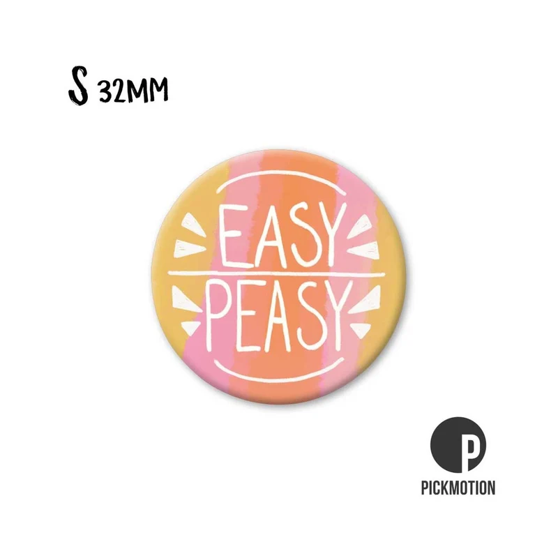 Magnet rund 32mm "Easy Peasy"
