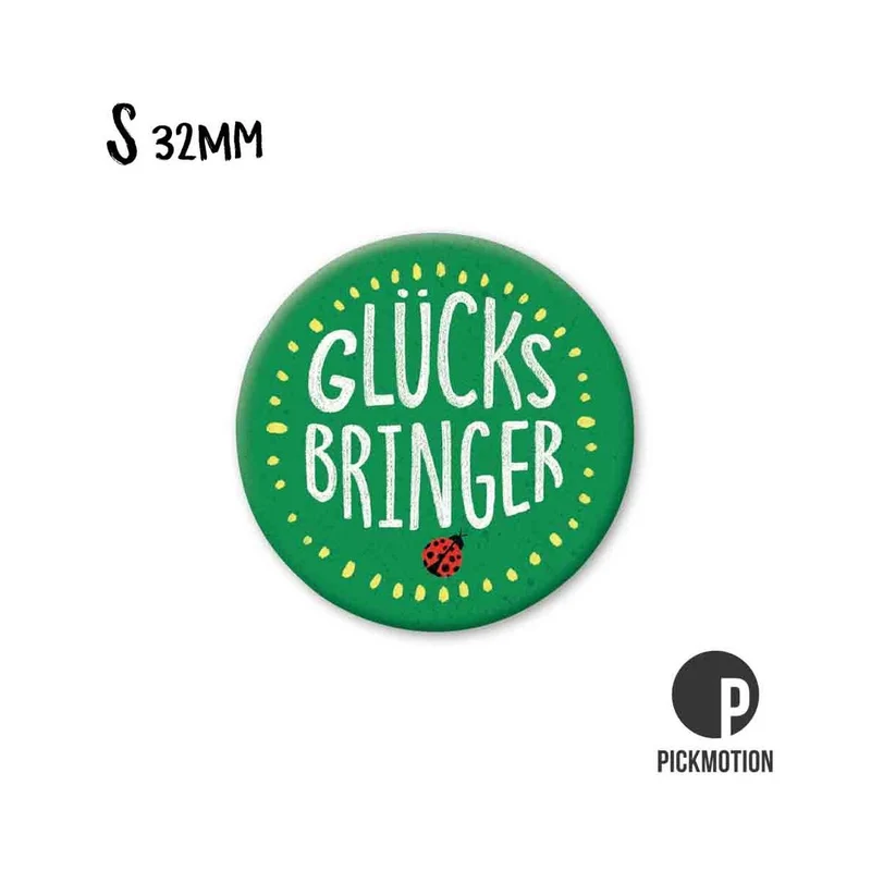 Magnet rund 32mm "Glücksbringer Grün"